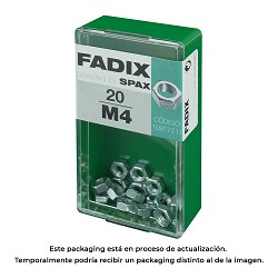 Caja s 20 unid. tuerca cinc m 4 fadix