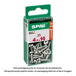 Caja 20 unid. tornillo madera spax cab. redonda wirox 4,5x16mm spax