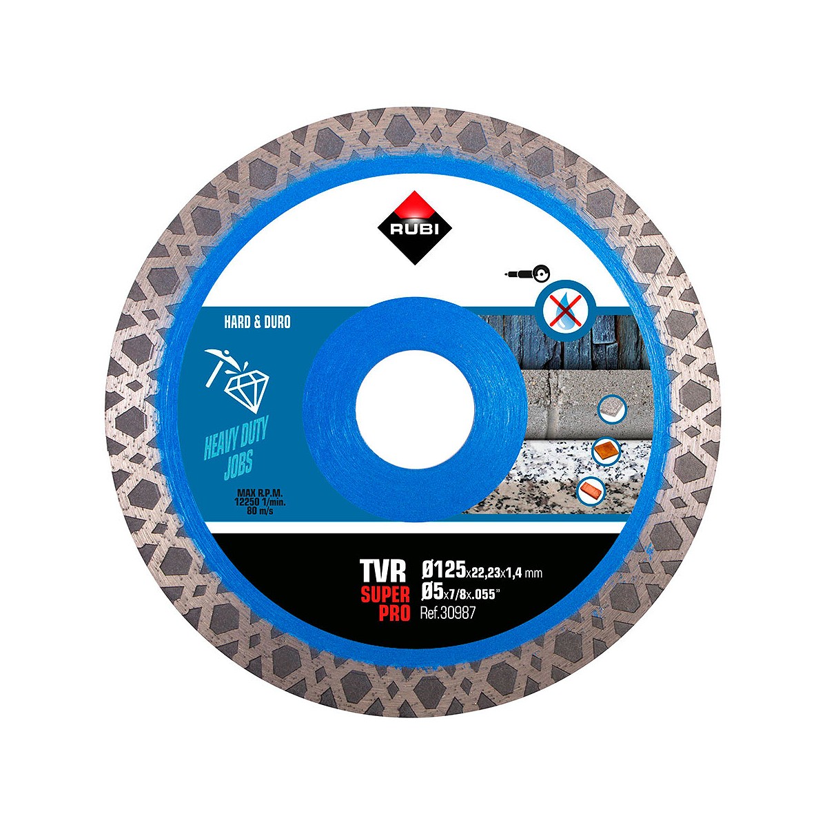 Disco diamantado tvr ø125mm superpro r30987 rubi