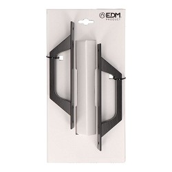 Blister de asas placa recta 6804 aluminio negro edm