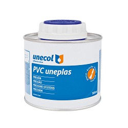 Pvc uneplas, bote metálico 500ml con pincel a2041 unecol