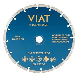 Disco diamantado segmentado ø230x3x22,23mm viat0711ø230 viat