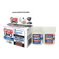 Adhesivo epoxy general cristalino 50gr unoc40 fusion epoxy black label