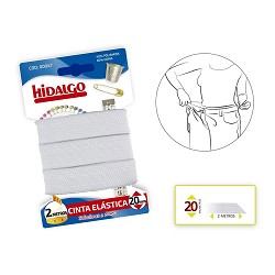 Blister cinta elástica .20mmx2mts.blanco hidalgo