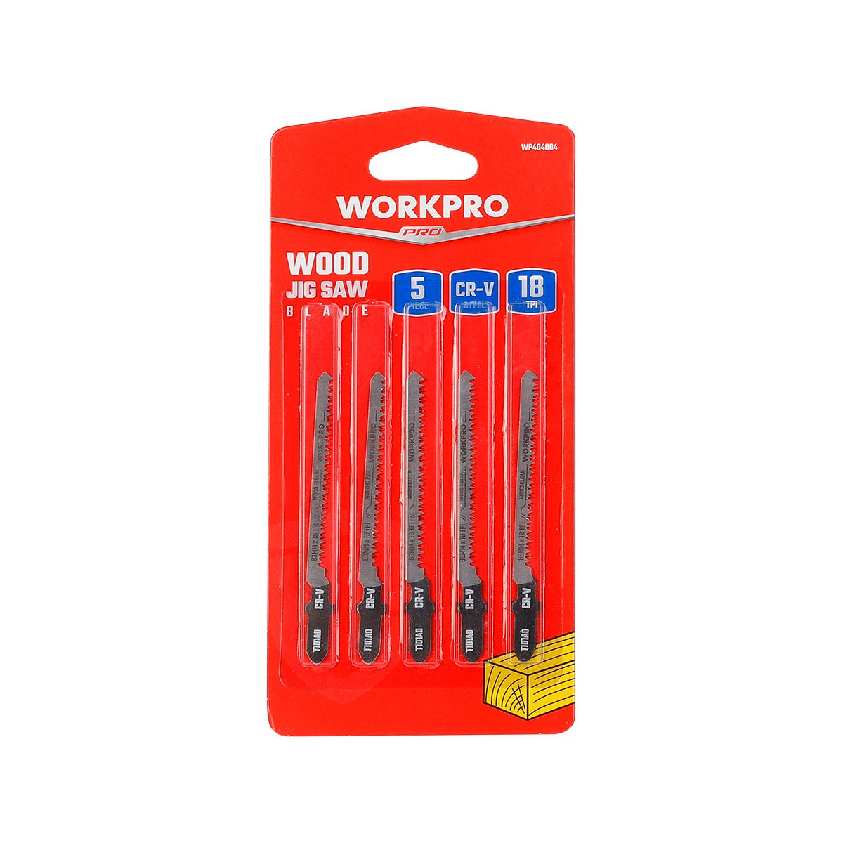 Hojas sierra calar, juego 5 piezas t101a0 madera. workpro