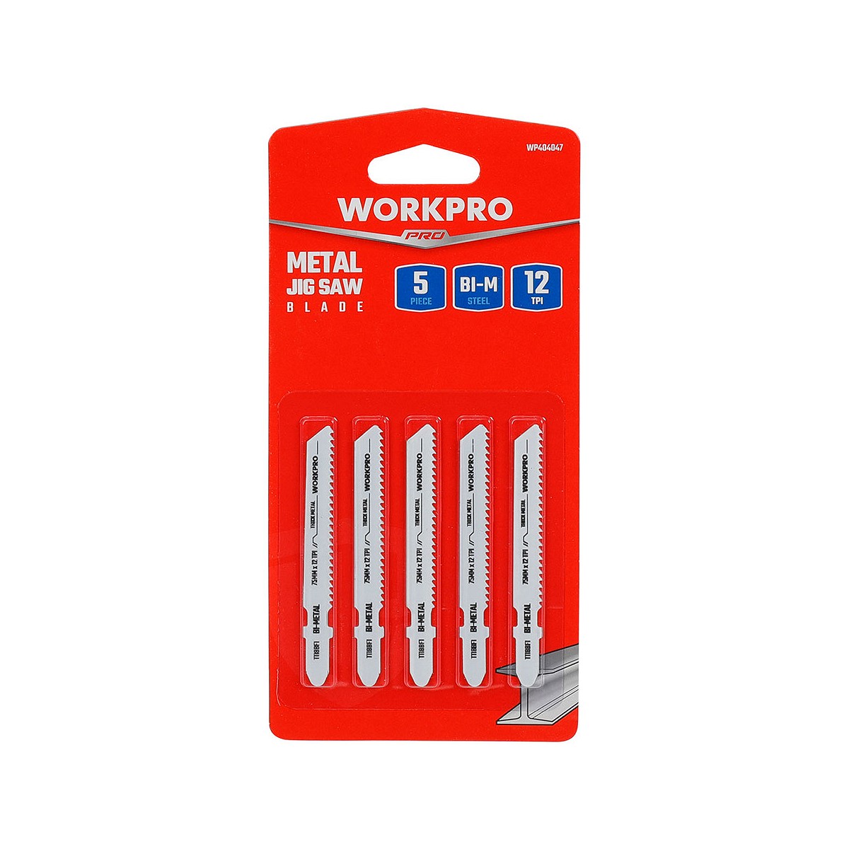 Hojas sierra calar, juego 5 piezas t118bf metal. workpro