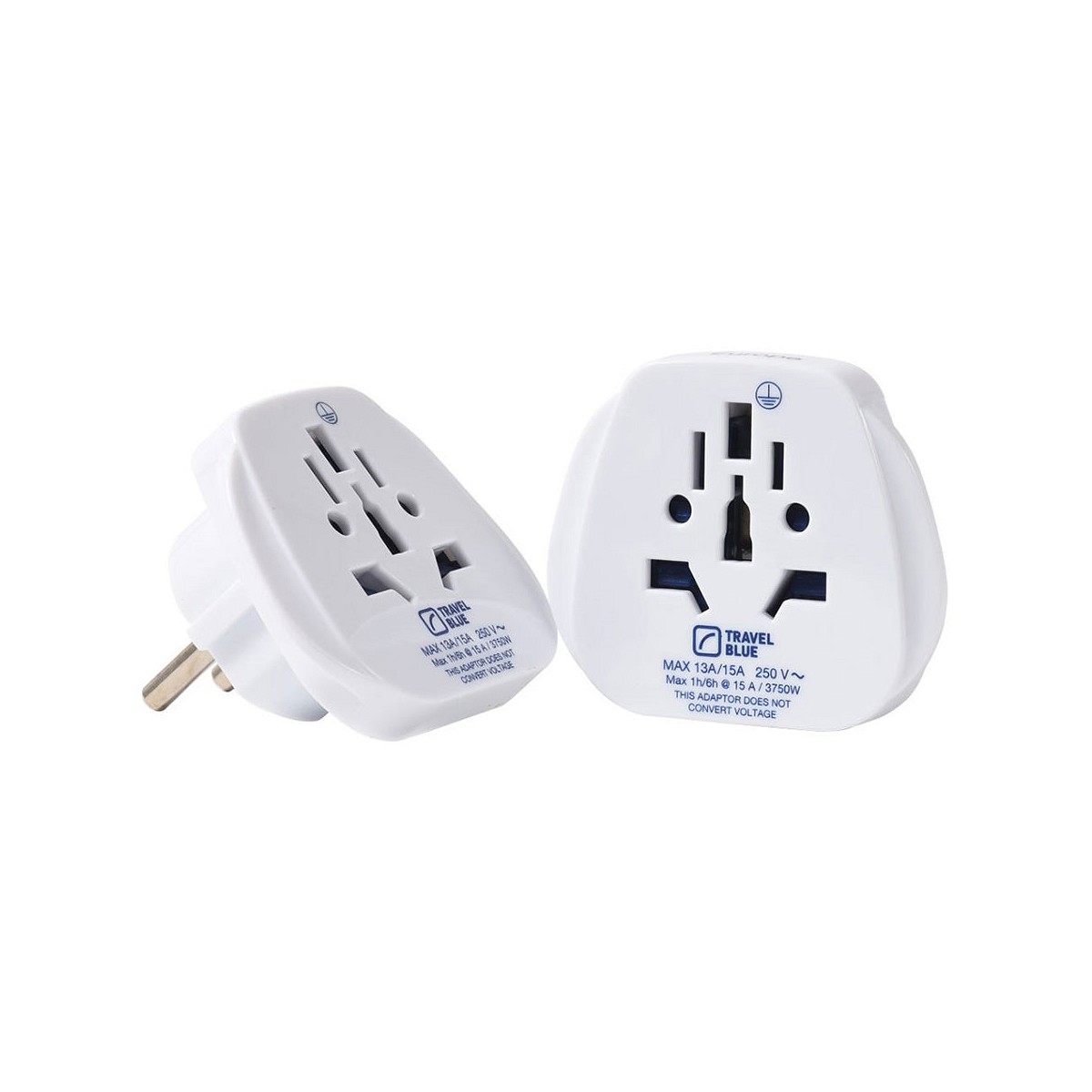 Pack de 2 adaptadores entrada multiple mundial a salida clavija europa, tb-902, travel blue