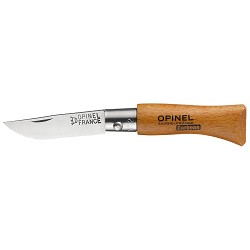 Navaja acero carbono nº2, hoja de 3,5cm. opinel