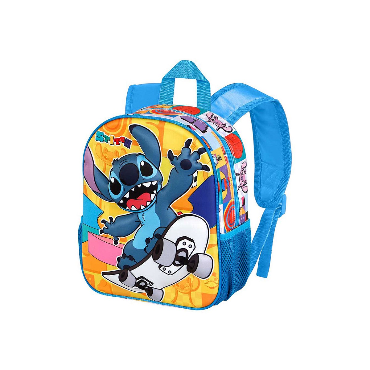 Mochila 3d pequeña lilo y stitch skater. karactermania