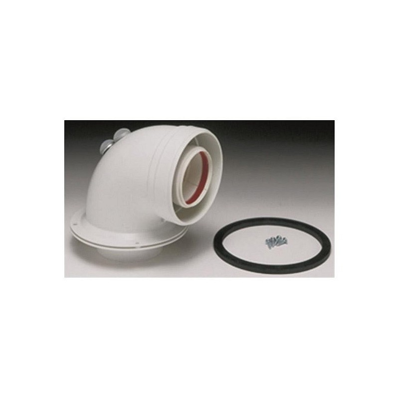 Compra Adaptador caldera coaxial horizontal aluminio diámetro 60/100 blanco KIT100D al mejor precio