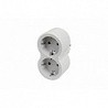 Compra Adaptador frontal doble 10/16a entrada horizontal blanco/gris LEGRAND 694516 al mejor precio