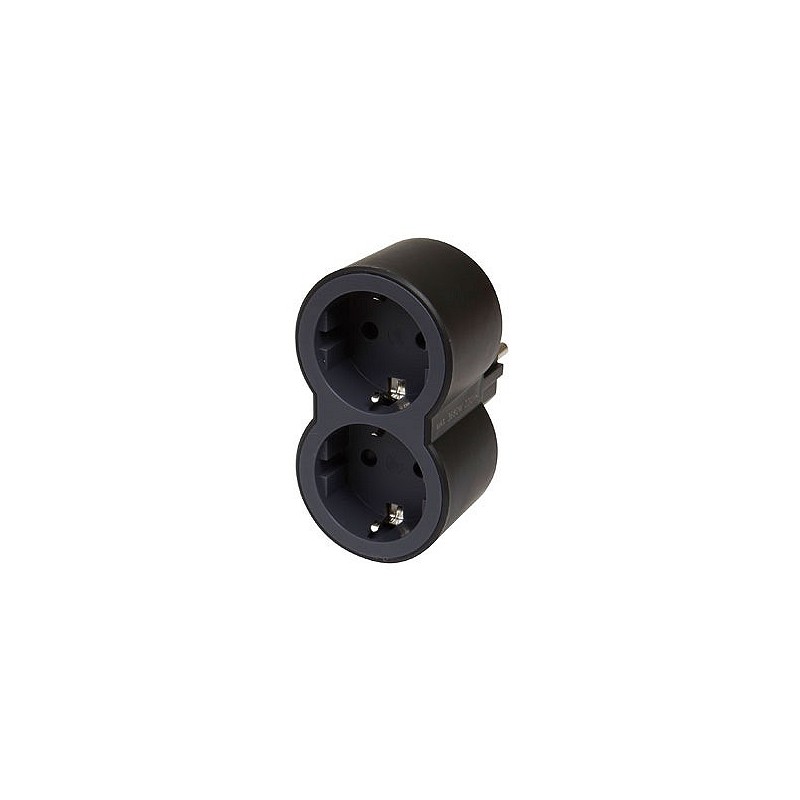 Compra Adaptador frontal doble 10/16a entrada horizontal negro LEGRAND 694517 al mejor precio