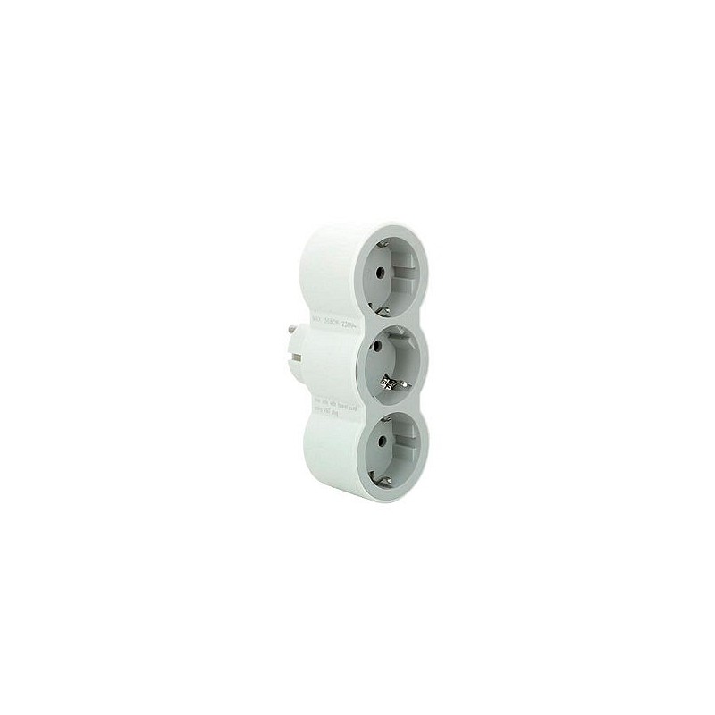 Compra Adaptador frontal triple 10/16a entrada vertical blanco/gris LEGRAND 694518 al mejor precio