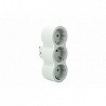 Compra Adaptador frontal triple 10/16a entrada vertical blanco/gris LEGRAND 694518 al mejor precio