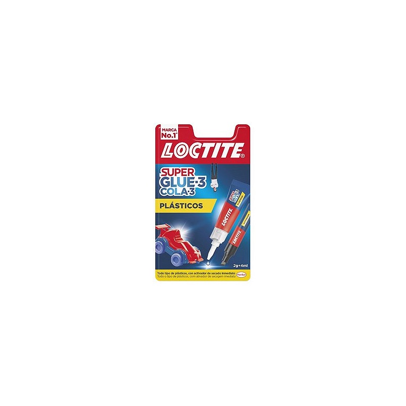 Compra Adhesivo instantaneo super glue-3 plasticos dific. 2 gr más 4 ml LOCTITE 2642430 al mejor precio