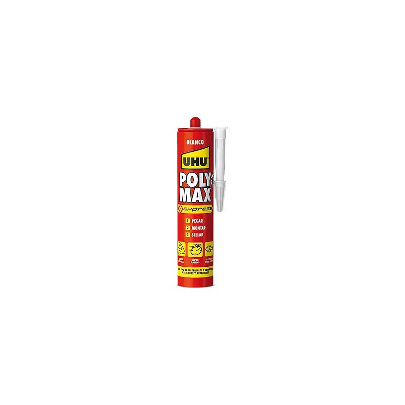 Compra Adhesivo montaje sellador poly max express 425 gr blanco UHU 6310630 al mejor precio