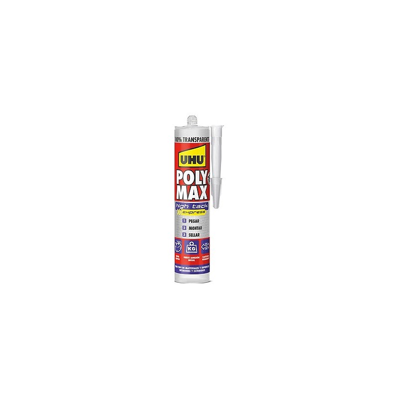 Compra Adhesivo montaje sellador poly max express high tack 300 gr cristal UHU 6312918 al mejor precio