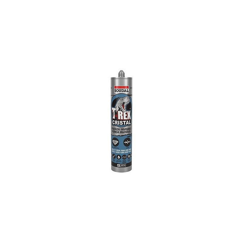 Compra Adhesivo montaje sellador t-rex cristal 290 ml transparente SOUDAL 118694 al mejor precio