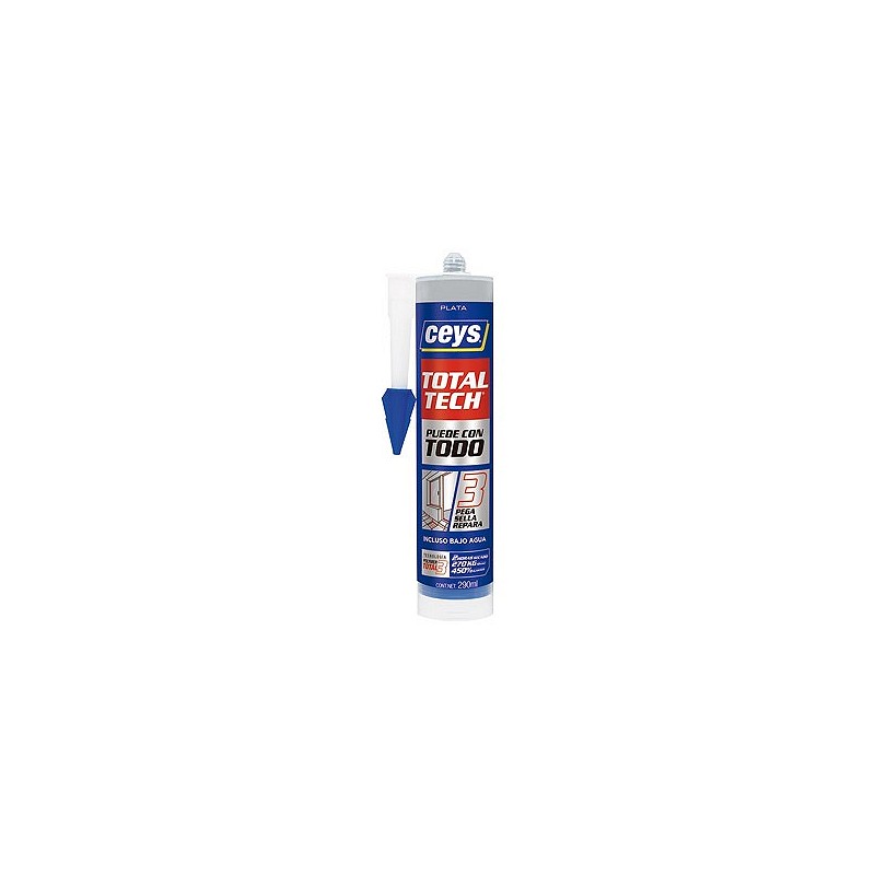 Compra Adhesivo sellador total tech 290 ml plata CEYS 507126 al mejor precio