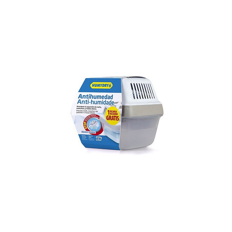 Compra Antihumedad dispositivo más 2 recargas 450 gr humydry neutro premium plus HUMYDRY EP23100C6-GRIS al mejor precio