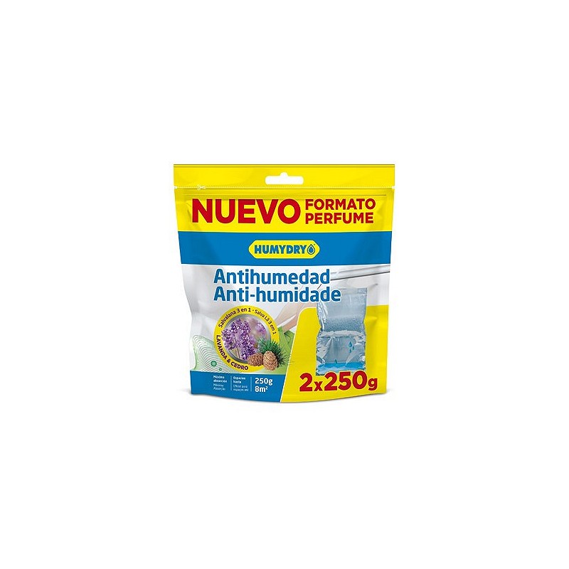 Compra Antihumedad percha 250 gr (2 uds) humydry aroma lavanda HUMYDRY 40302C6 al mejor precio