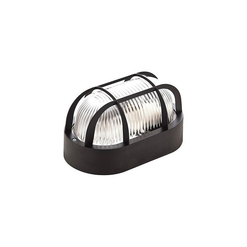 Compra Aplique exterior oval negro con rejilla e27 60w FAMATEL 4409G al mejor precio