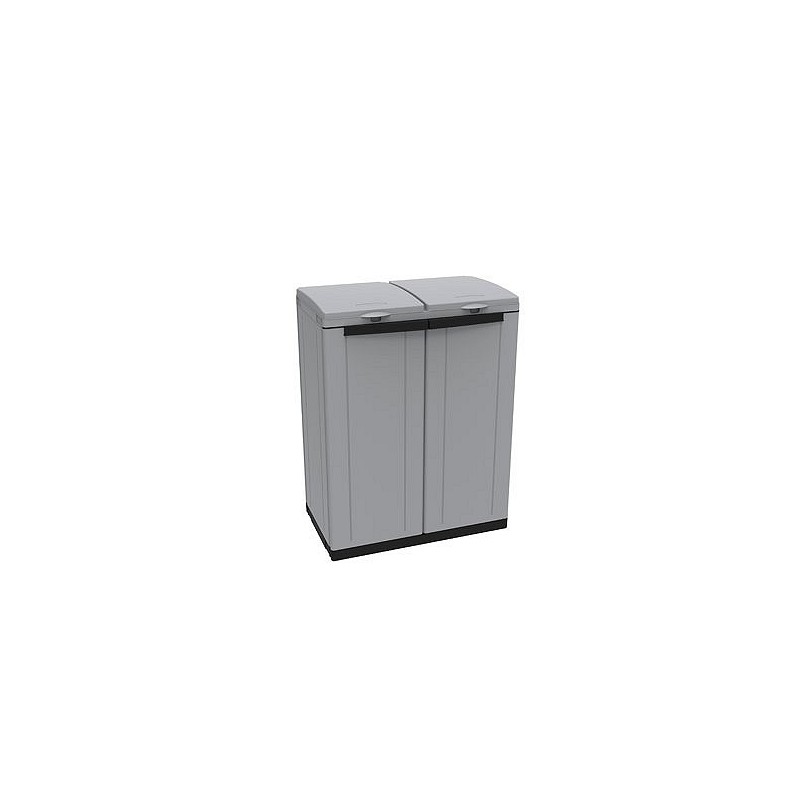 Compra Armario reciclaje gris 2 puertas ecoline 68 x39 x 88,7 cm TERRY 1003055 al mejor precio