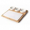 Compra Bandeja aperitivo marmol/bambu 3 cuencos LACOR 28,2 X 28,2 CM 61040 al mejor precio