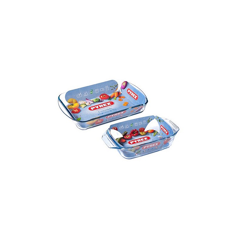 Compra Bandeja vidrio horno pyrex set 2 uds 35 x 23 cm / 27 x 17 cm NON 3312400 al mejor precio