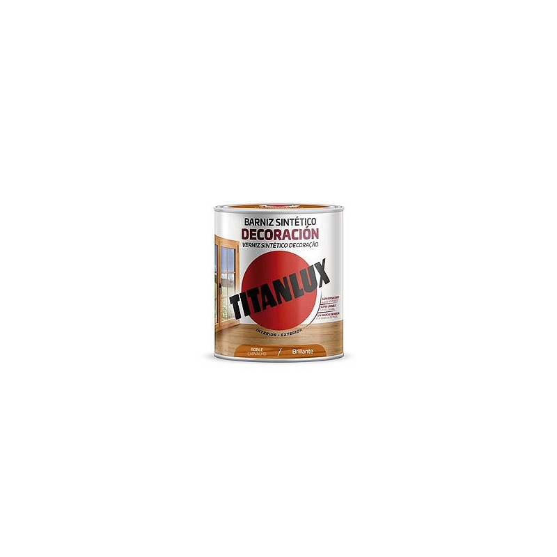 Compra Barniz sintetico decoracion brillante 750 ml roble TITANLUX M10100234/5809395 al mejor precio