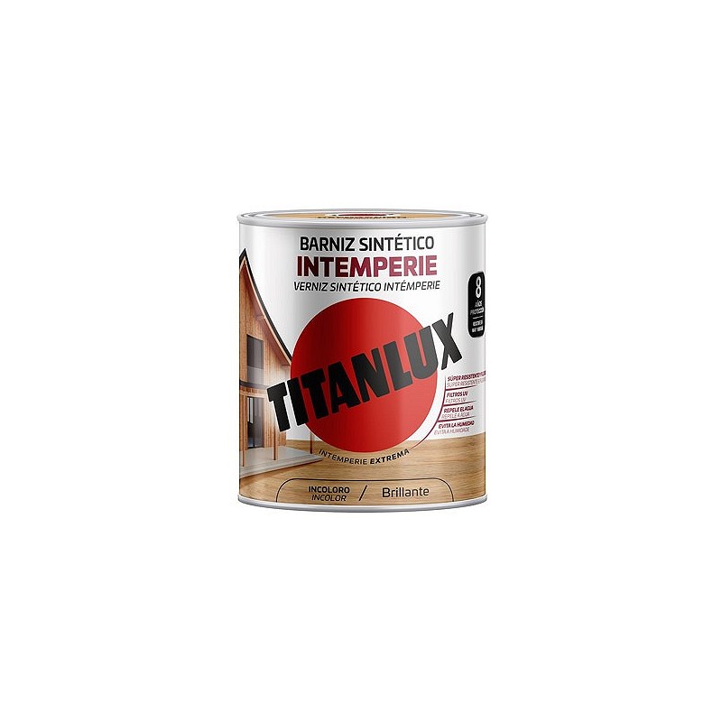 Compra Barniz sintetico intemperie brillante 750 ml incoloro TITANLUX M14100034/5809425 al mejor precio