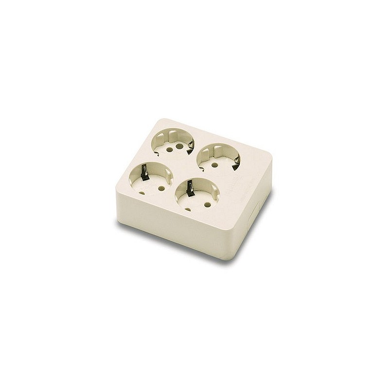 Compra Base multiple sin interruptor sin cable 4 tomas cuadrada FAMATEL 2504 al mejor precio