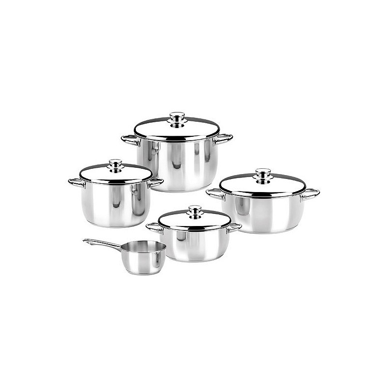 Compra Bateria inox optima tapa cristal 5 piezas MONIX M450001 al mejor precio