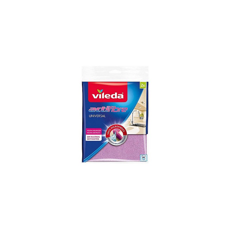 Compra Bayeta universal actifibre 2 uds 29 x 29 cm VILEDA 77600 al mejor precio