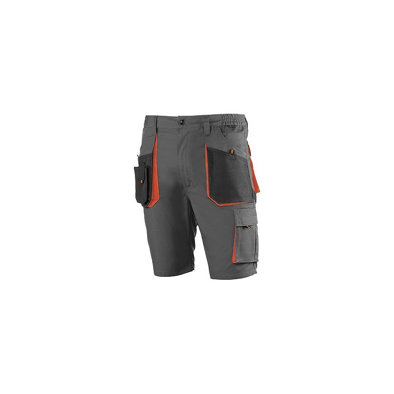 Compra Bermuda algodon poliester top range gris / naranja talla m JUBA 962/M al mejor precio