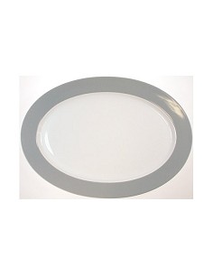 Compra Bandeja oval porcelana open b.gris 31cm AMBIT 9646143 al mejor precio