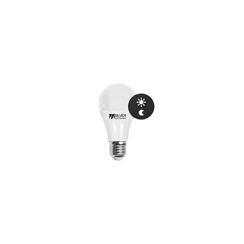 Compra Bombilla led con sensor crepuscular e27 luz fria 810lm 10w SILVER 602425 al mejor precio