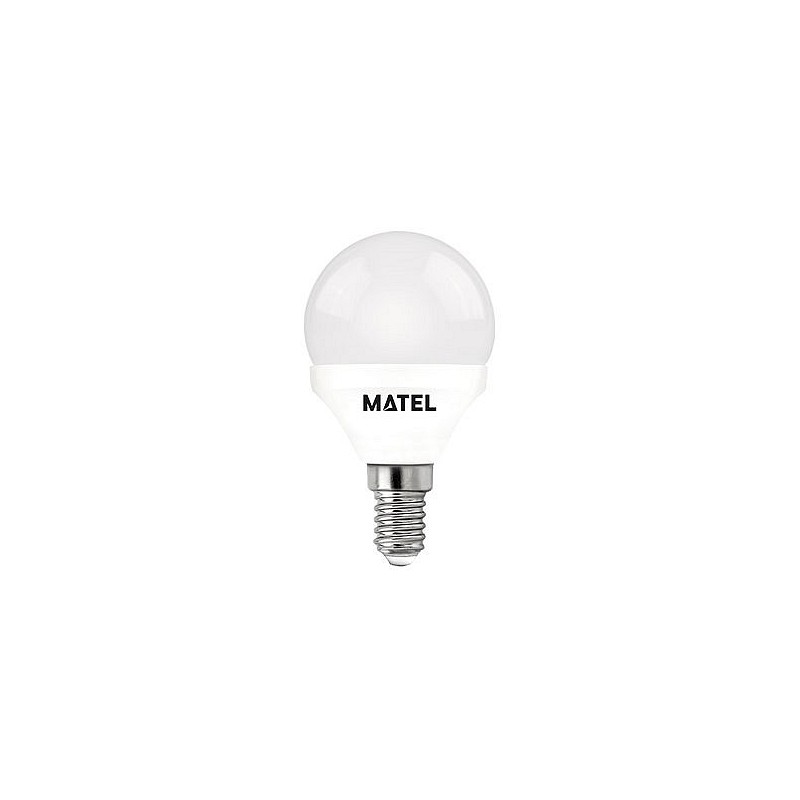 Compra Bombilla led esferica e14 luz calida 450 lm 5w MATEL 21798 al mejor precio