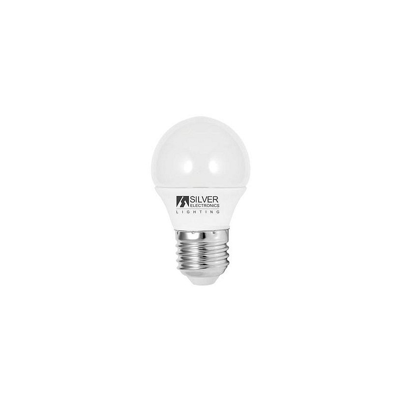 Compra Bombilla led esferica (pack 4 unidades) e14 luz calida 436lm 5w SILVER 19602144 al mejor precio