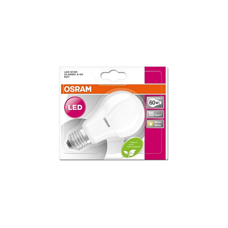 Compra Bombilla led estandar e27 luz calida 806lm 9,5w OSRAM 769032 al mejor precio