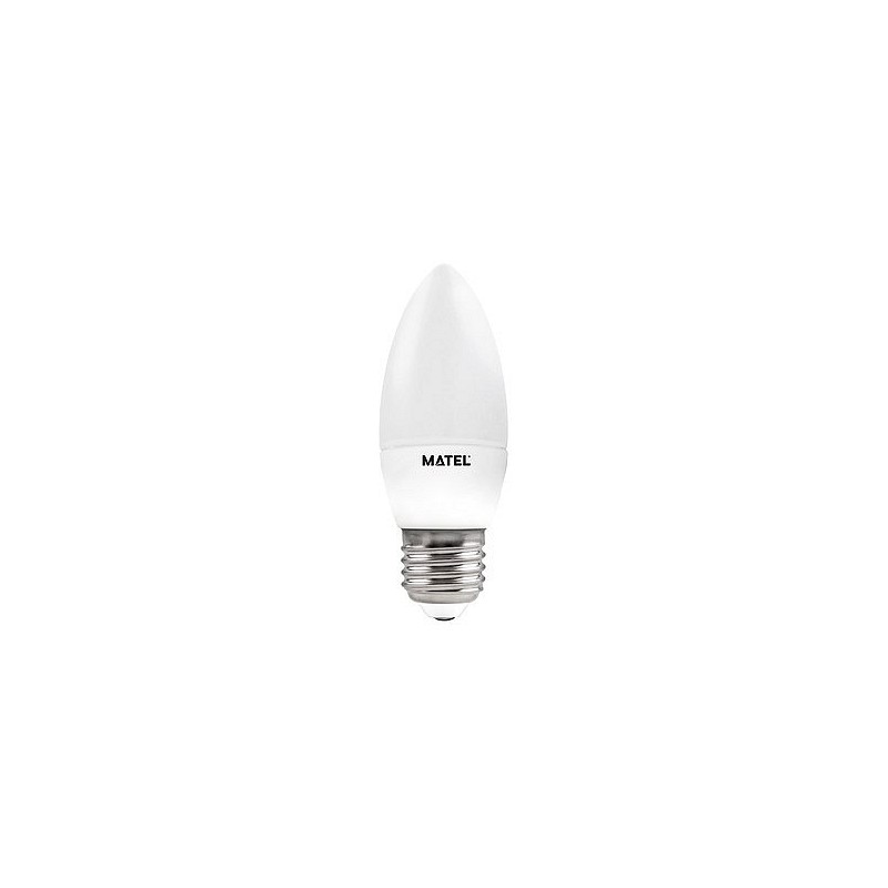 Compra Bombilla led vela e27 luz calida 550lm 6w MATEL 21846 al mejor precio