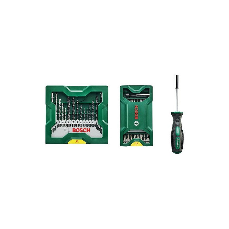 Compra Brocas y puntas set 25 +15 más mango atornillador gratis (41 piezas) BOSCH BRICOLAJE 2607017655 al mejor precio