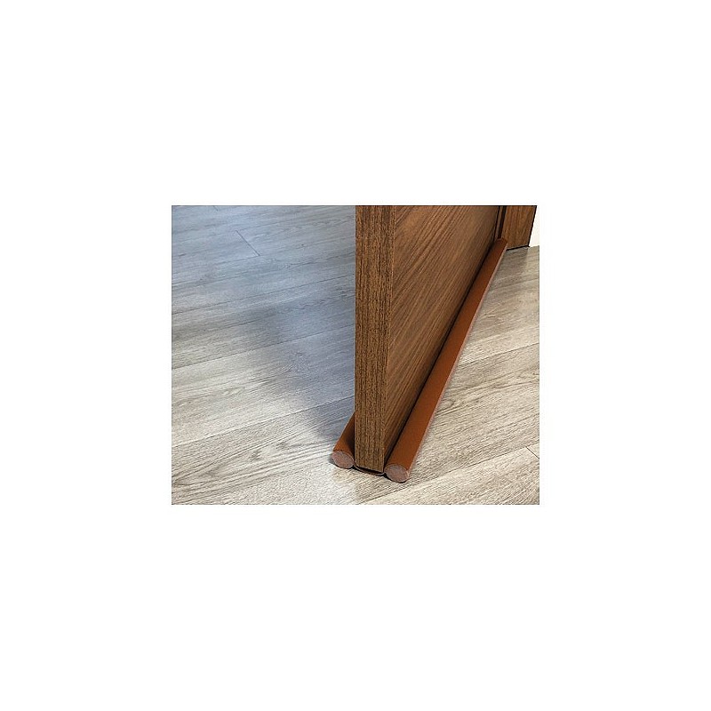 Compra Burlete bajo puerta doble rollo pvc 95 cm marron BUECASA 110031 al mejor precio