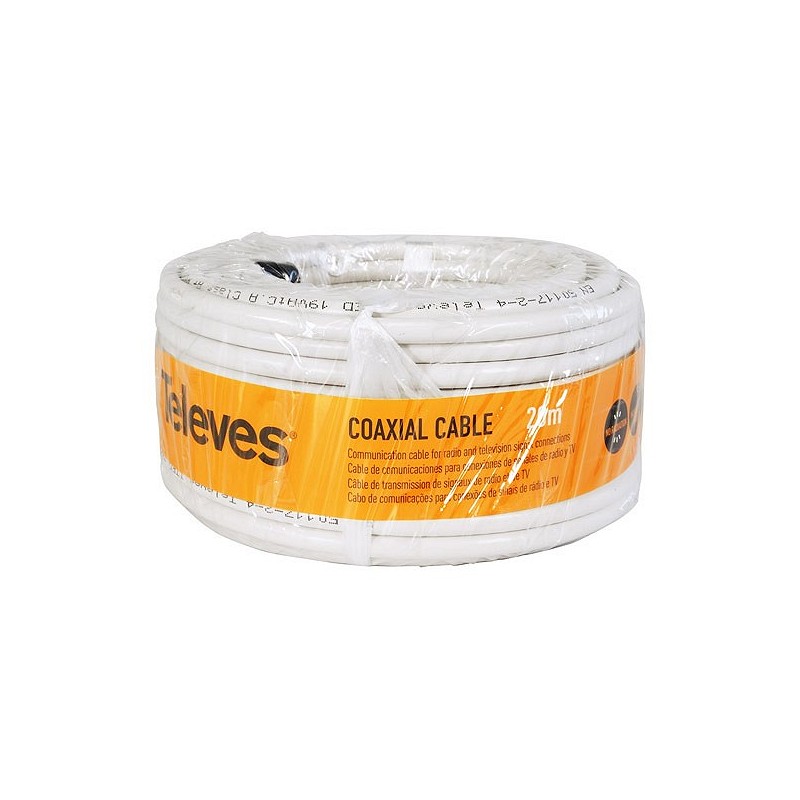 Compra Cable coaxial pvc blanco 20m TELEVES 435501 al mejor precio