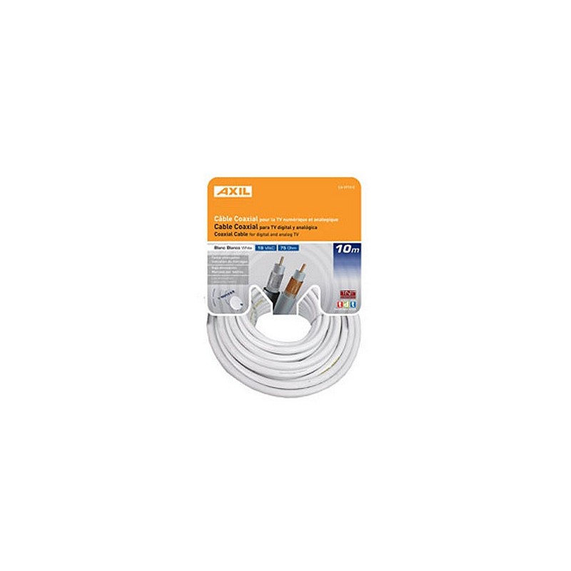 Compra Cable coaxial tv 19vat - blanco 5 m AXIL CA0707E al mejor precio