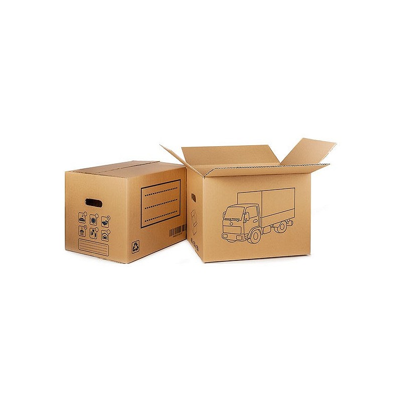 Compra Caja carton mudanzas con asa troquelada 40 x 30 x 30 cm FUN&GO 80020 al mejor precio