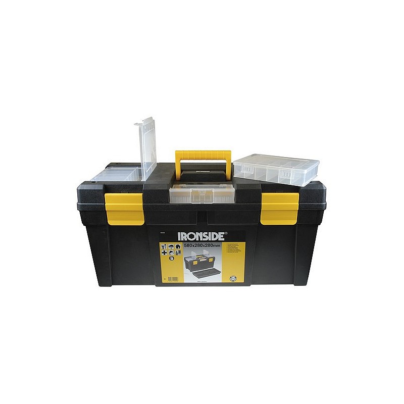 Compra Caja herramientas abs negro "tool box l" 580 x 280 x 280 mm IRONSIDE 100440 al mejor precio