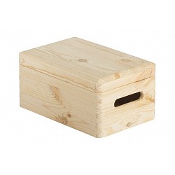 Caja madera pino con tapa...