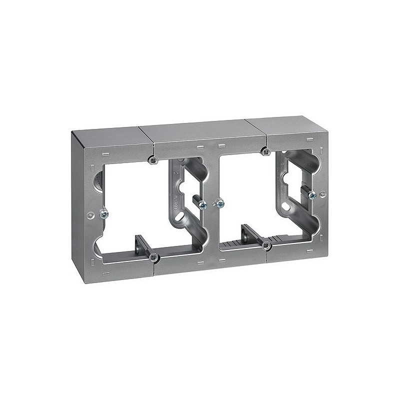 Compra Caja superficie 2 elementos aluminio serie 10 SIMON F1090752026 al mejor precio