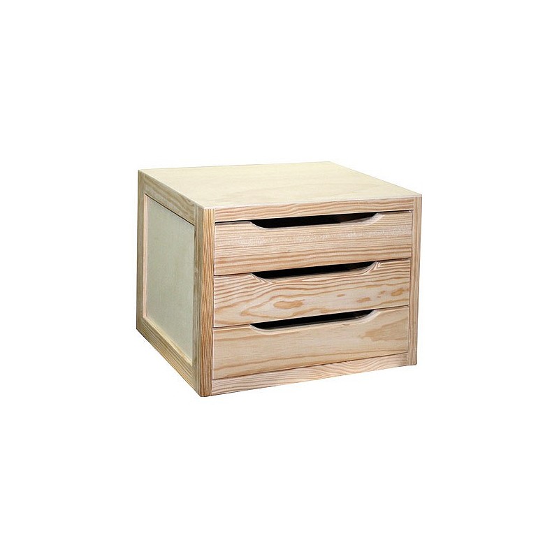 Compra Cajonera pino natura 3 cajones 39 x 29,5 x 30 cm ASTIGARRAGA BLNA30.99 al mejor precio